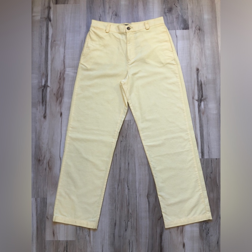 Vintage Polo Ralph Lauren Pants Women's 20 Yellow Cotton Chino 30x30 High Rise